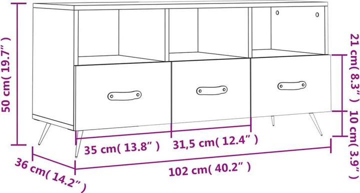 Image du produit VidaXL Leilani (102 x 36 x 50 cm)