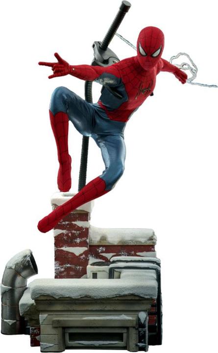 Actual product image Hot Toys Spider-Man: No Way Home figurine Movie Masterpiece 1/6 Spider-Man (New Red and Blue Suit) (Deluxe Ve