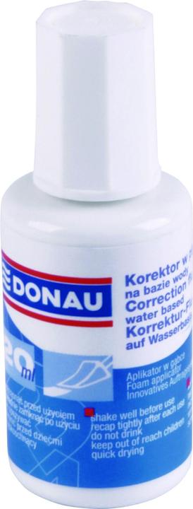 Donau Korrekturflüssigkeit, schwammapplikator, wasserbasiert, 20ml