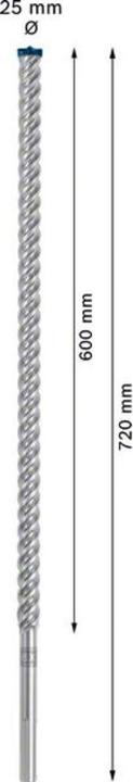 Immagine prodotto Bosch Professional Zubehör Trapano a percussione EXPERT SDS max-8X, 25 x 600 x 720 mm (25 mm)