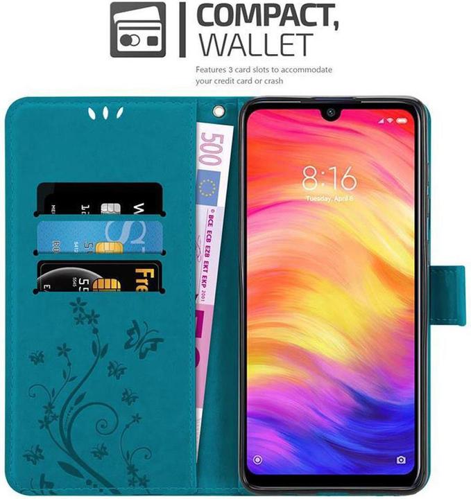 Produktbild Cadorabo Flower Book Hülle (Xiaomi Redmi Note 7)