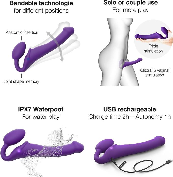 Image du produit Strap-on-me Vibrating Bendable Strap-on