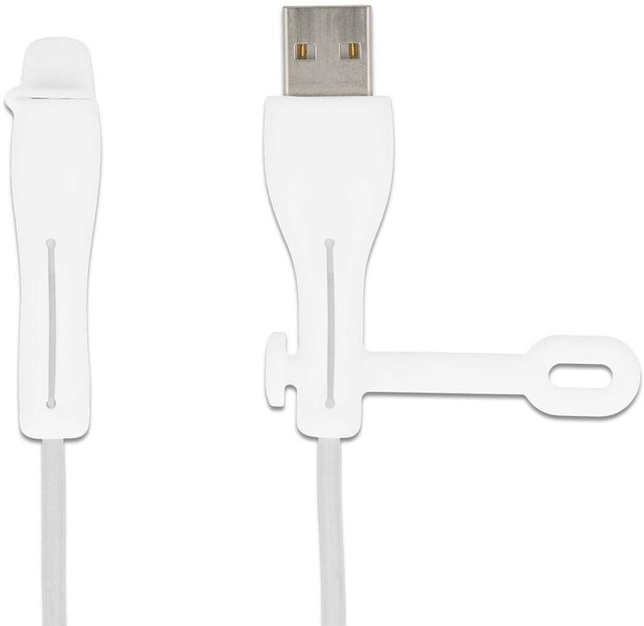Actual product image Delock Dust cover for USB Type-A plug and Apple Lightning™ plug set 2 pieces white (Cable reel)