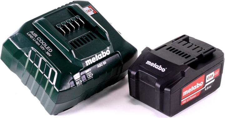 Immagine prodotto Metabo Set di base 18V con 1x batteria Li-Power 4.0 Ah ( 625591000 ) + caricatore ASC 55 ( 627044000 ) (18 V)