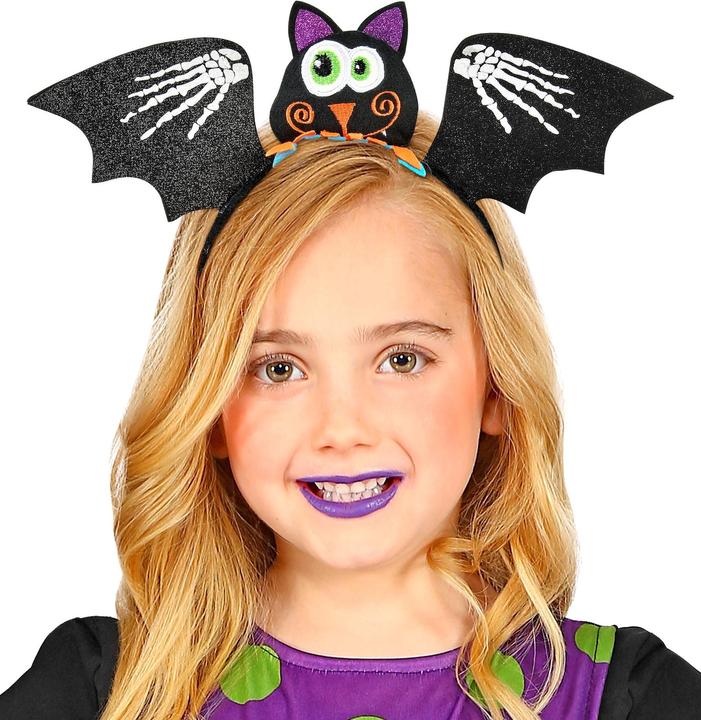 Magni Widmann 00070 - Haarreif Fledermaus, Accessoire, Haarschmuck, Kopfschmuck, Halloween, Karneval, Fasc