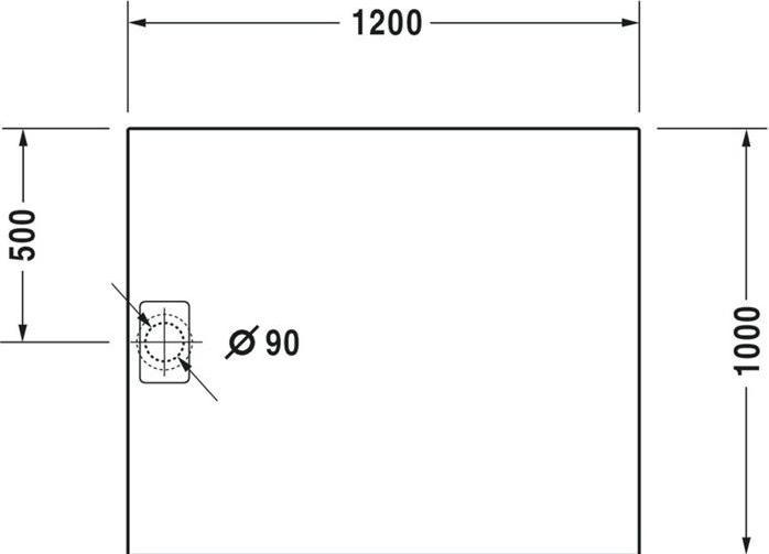 Produktbild Duravit Rechteck-Duschwanne STONETTO 1200x1000x50mm anthrazit