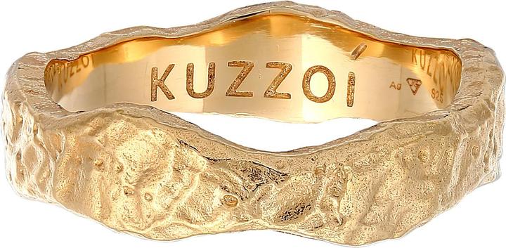 Image du produit Kuzzoi Bague Hommes Bandeau Structure Organique 925 Argent (66, Argent 925)