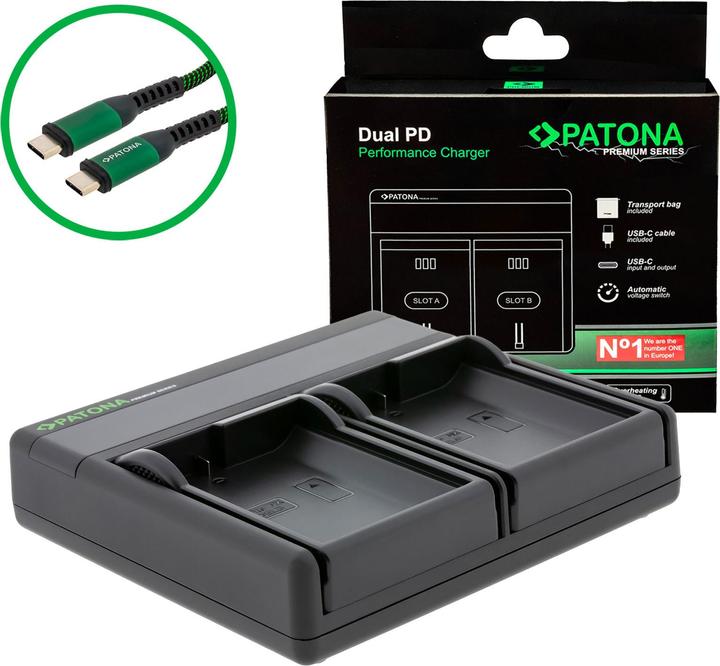 Patona Dual PD Nikon EN-EL15 USB-C (Kamera Akku Ladegerät)
