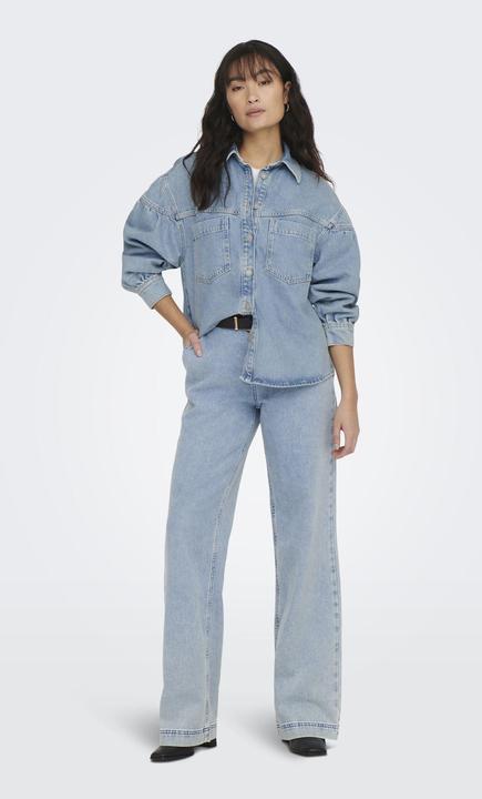 Produktbild Only Fly-Away Kragen Ärmelbündchen mit Knopf Jacke Jeansjacke (XS)