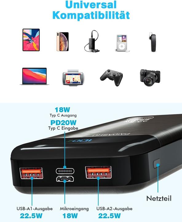 Immagine prodotto Paidashu VS2 (27000 mAh, 22.50 W, 22.50 Wh)