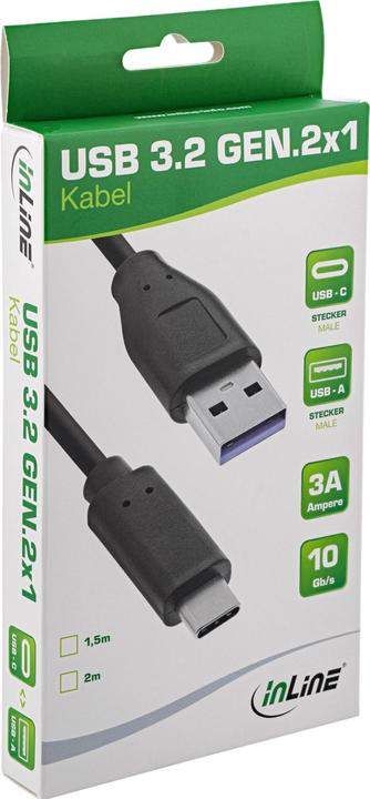 Produktbild InLine USB A – USB C (1.50 m, USB 3.1)
