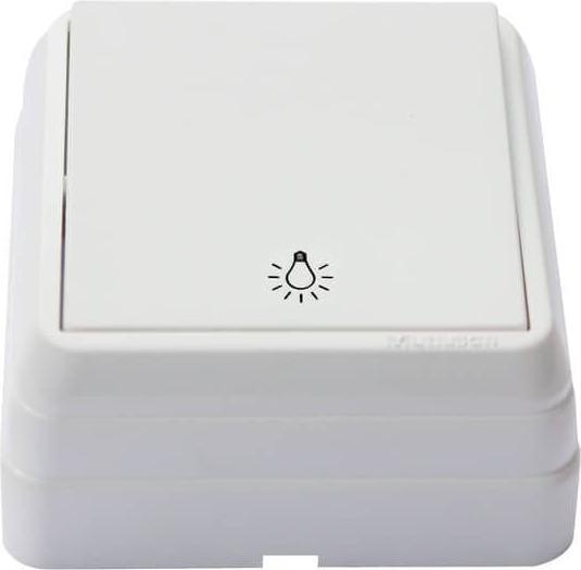 Actual product image Mutlusan Bron Push-button Light Switch Surface-mounted White