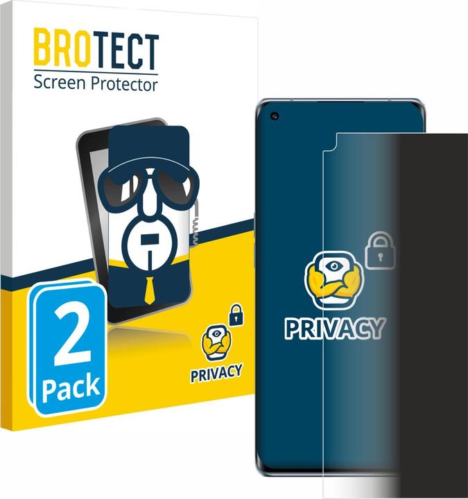 Actual product image BROTECT Anti-spy privacy film Blue light protection film (2 Piece, Oppo Reno 6 Pro 5G)