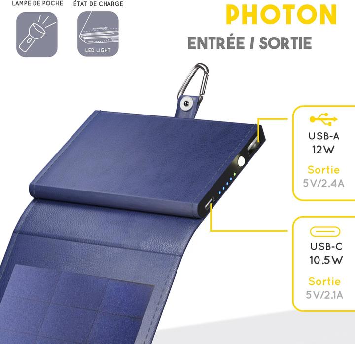 Image du produit Sunslice Chargeur solaire photonique portable 4W (4000 mAh, 4 W, 20 Wh)