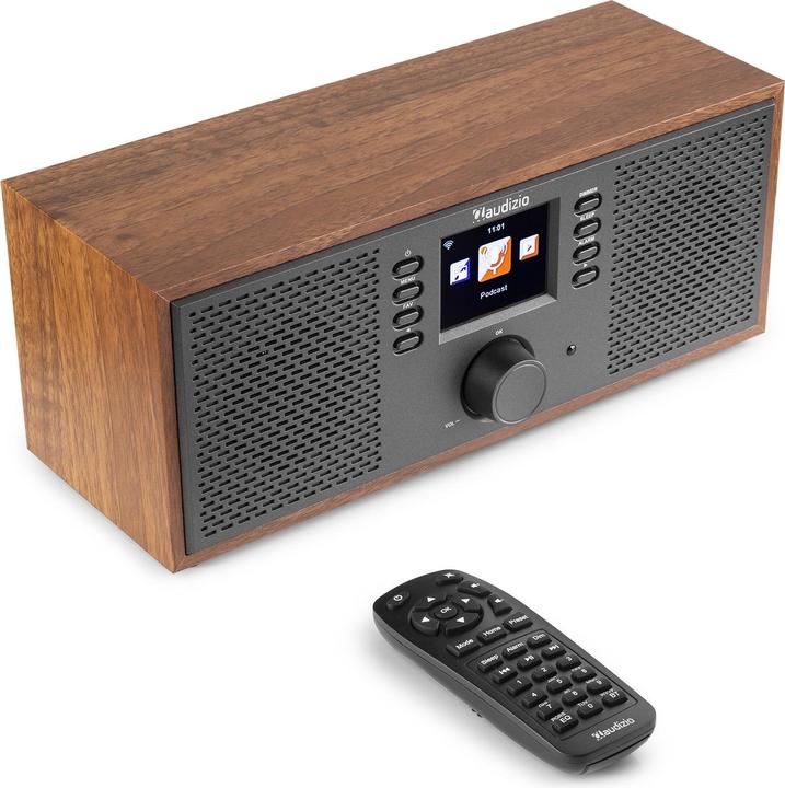 Actual product image Audizio Internet Radio Rimini wood look (Web radio, Bluetooth)
