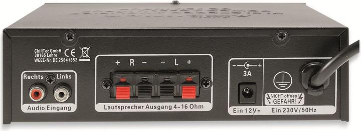 Actual product image Chilitec Mini HiFi amplifier CTA-100 pro, USB, remote control, Bluetooth