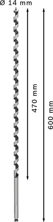 Produktbild Bosch Professional Zubehör PRO Wood Holzschlangenbohrer, 14 x 470 x 600 mm (11.1 mm)