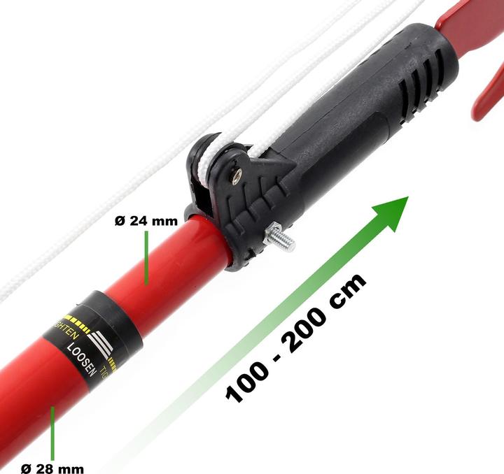 Actual product image Wiltec XPOtool telescopic 2in1 pruning shears 100-200cm rope pull pruning shears