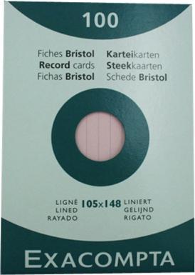 Immagine prodotto Exacompta Schede foderate rosa, 100 (A5, 205 g/m², 100 x)