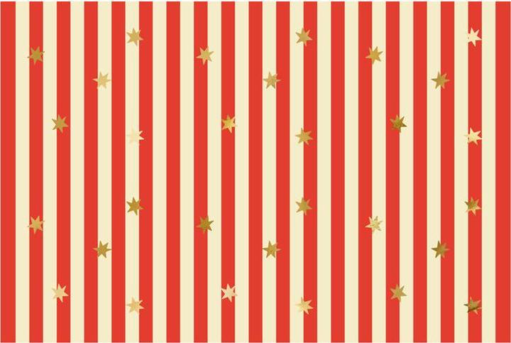 Actual product image Partydeco dünne Streifen und Sterne Tischdecke (Papier) (180 x 120 cm)