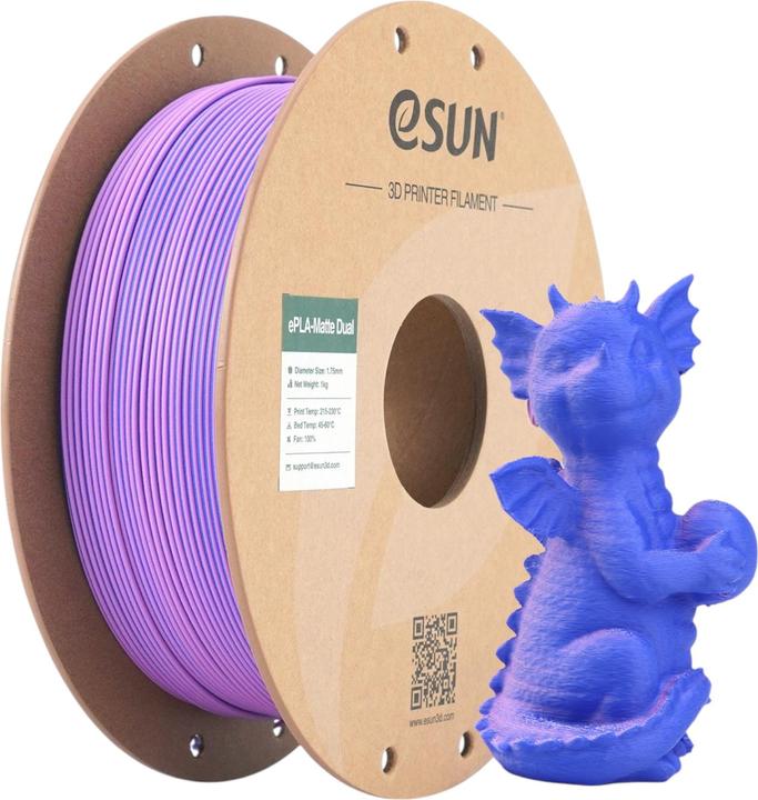Produktbild eSUN PLA MATTE DUAL 1,75mm PURPLE BLUE 1kg (PLA, 1.75 mm, 1000 g, Mehrfarbig)