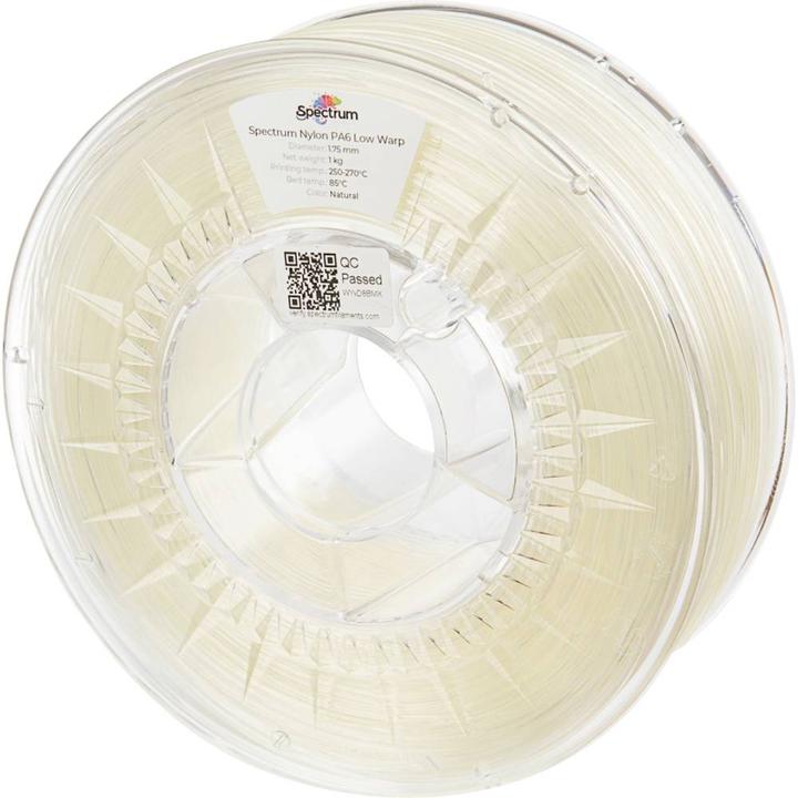 Immagine prodotto Filamento di nylon PA6 naturale a basso ordito 1,75 mm 1 kg (Nylon, 1.75 mm, 1000 g, Bianco)