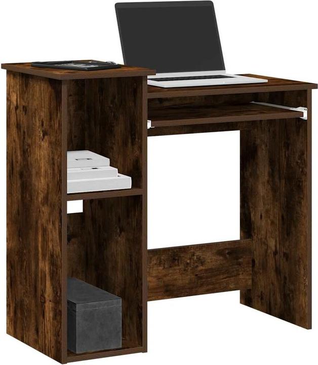 VidaXL Schreibtisch mit Regal Räuchereiche 84x40x78 cm Holzwerkstoff Bürotisch