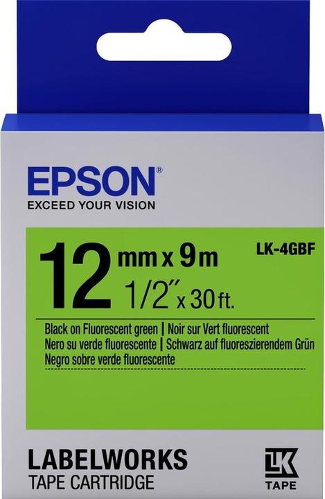 Epson Label Cassette Lk-4gbf (1.20 cm, Black)