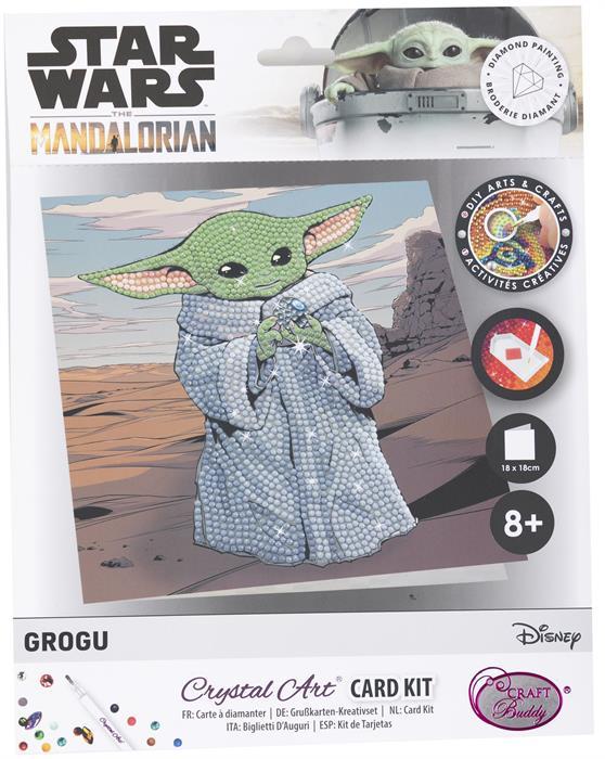 Actual product image Craft Buddy Grogu, Card 18x18cm Crystal Art