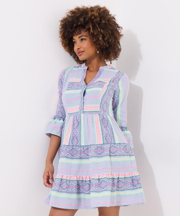 Produktbild Joe Browns Neon Striped Jacquard Flared Sleeve Tunic Mini Dress (16)