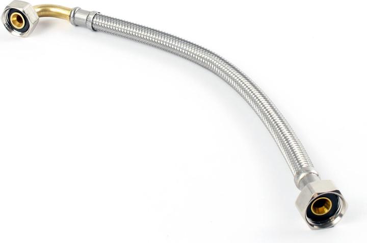 Produktbild XPOtool Flexschlauch 300mm DN13 Panzerschlauch 3/4ÜM Bogen 24,12mm 1/2ÜM 18,64mm