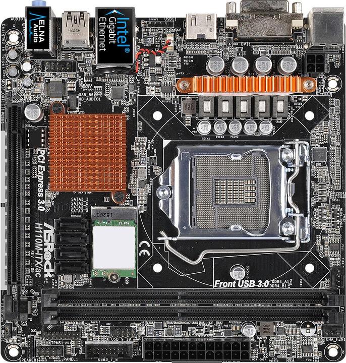 AsRock H110M-ITX/ac (LGA 1151, Intel H110, Mini-ITX)