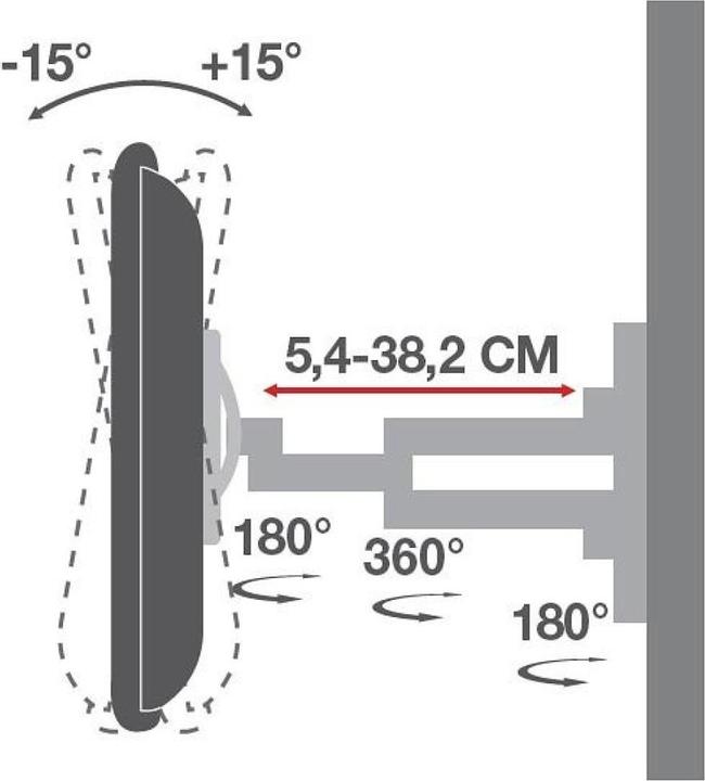 Image du produit Techly Le soutien des murs en pleine action (Mur, 37", 25 kg)