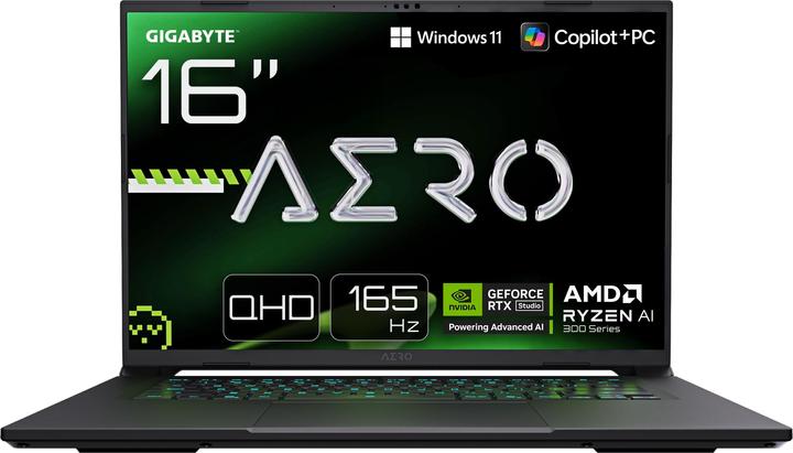 Productafbeelding Gigabyte AERO X16 2WH R9HX-370 32 GB RTX 5070 W11P (16", Marvell ARMADA 370, 32 GB, 2000 GB, NL)