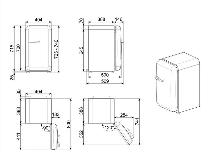 Produktbild Smeg Retro Style FAB5RRD5 (34 l)