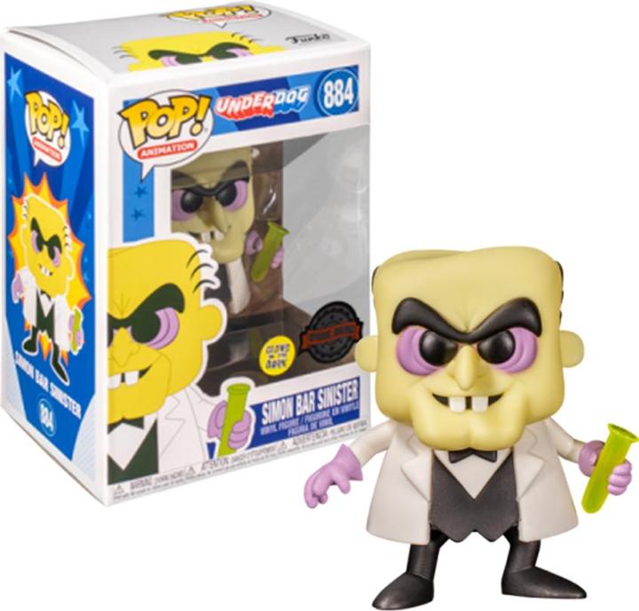 Actual product image Funko POP! Underdog Simon Bar Sinister 884 SE Glow