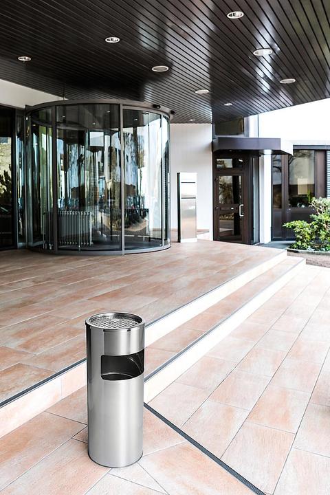 Immagine prodotto Durable Posacenere a piedistallo in acciaio inox con setaccio (17 l)