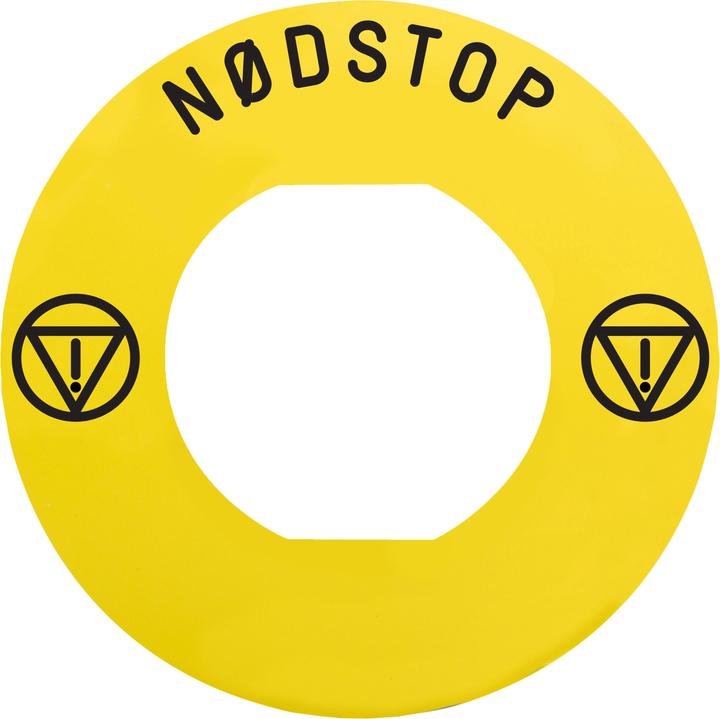 Actual product image Schneider Electric Label Ř60 for emergency stop button, with ZBY9830M