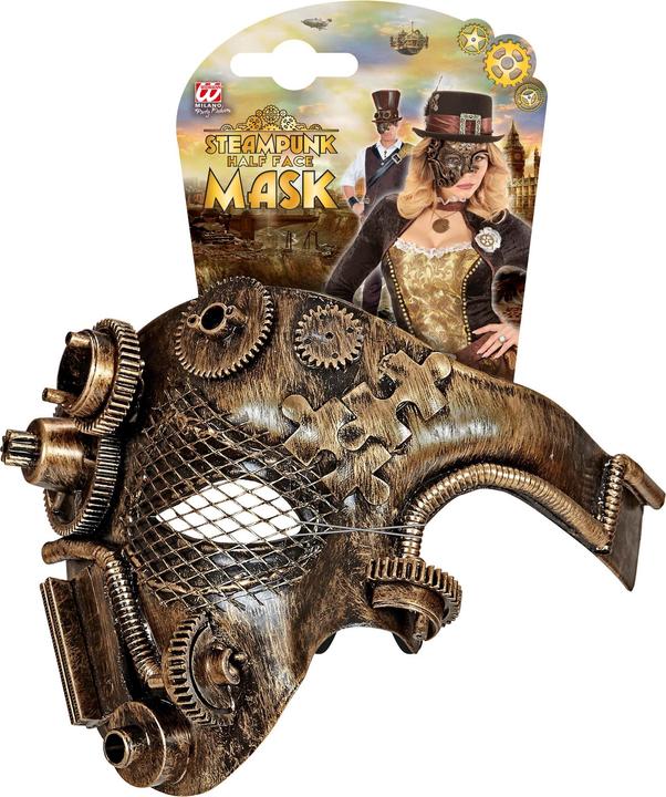 Produktbild Widmann Kupferfarbene Steampunk Halbmaske