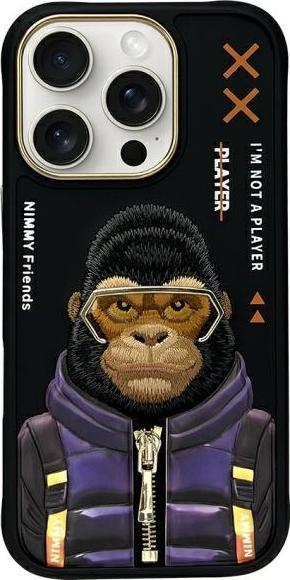 Produktbild PanzerGlass Nimmy case iPhone 16 Pro 6.3" black Cool&Cute 2.0 Monkey (Apple iPhone 16 Pro)