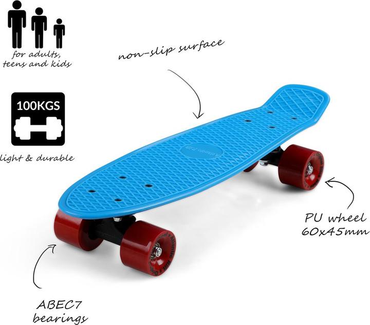 Immagine prodotto Monzana Skateboard Mini Cruiser 57cm LED Vintage (22.44")