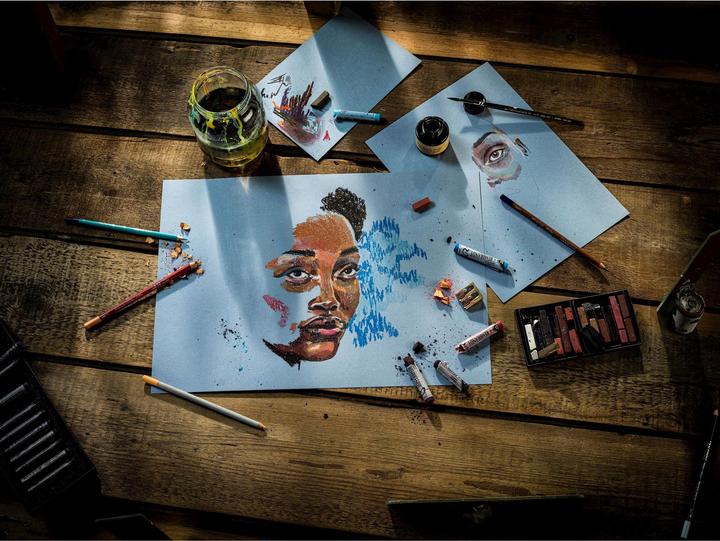 Produktbild Rembrandt Malblock Toned A4, 50 Blatt, Blau (A4)