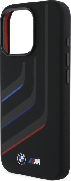 Productafbeelding BMW BMHMP16X23SLIK iPhone 16 Pro Max 6,9" czarny/zwart hardcase Siliconen Draailijnen MagSafe (Apple iPhone 16 Pro Max)