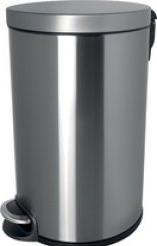 Produktbild Helit Tretabfalleimer the silent 25 x 40 cm (Ø x H) 12l Edelstahl/Kunststoff silber (12 l)
