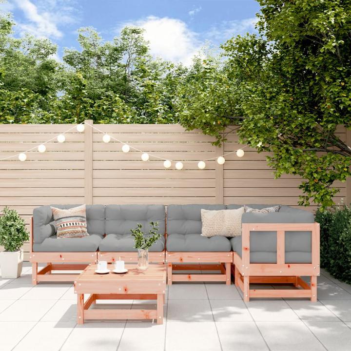 Actual product image VidaXL 6-tlg. Garten-Lounge-Set Massivholz Douglasie,Material