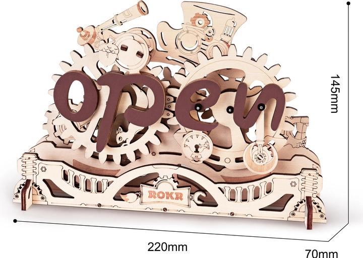 Produktbild Robotime Bausatz Open Closed Schild, Modell Art: Dekoration
