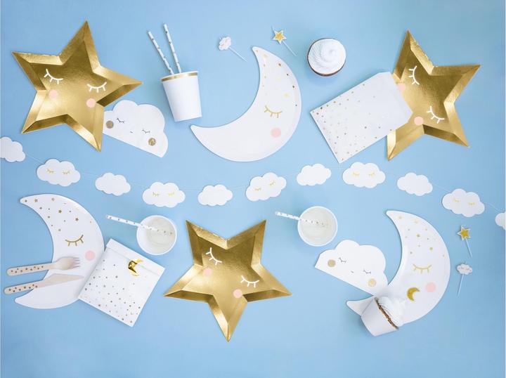 Actual product image Partydeco Garland clouds 145 x 5.5 cm, White