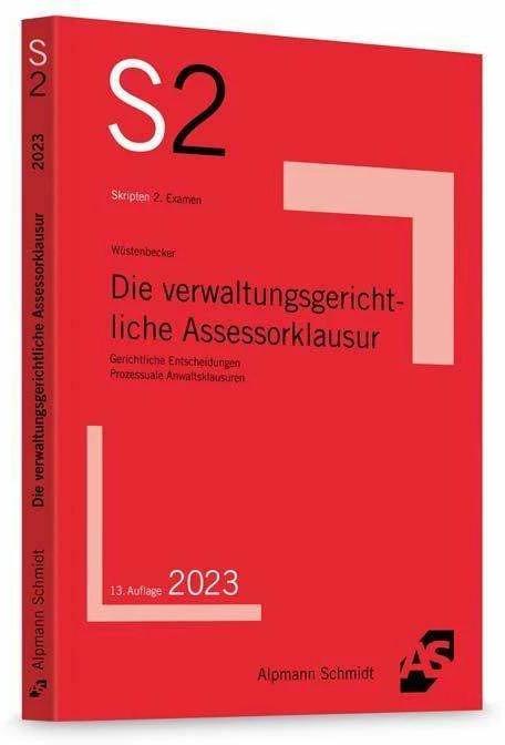 Actual product image Die verwaltungsgerichtliche Assessorklausur (German, Horst Wüstenbecker, 2023)