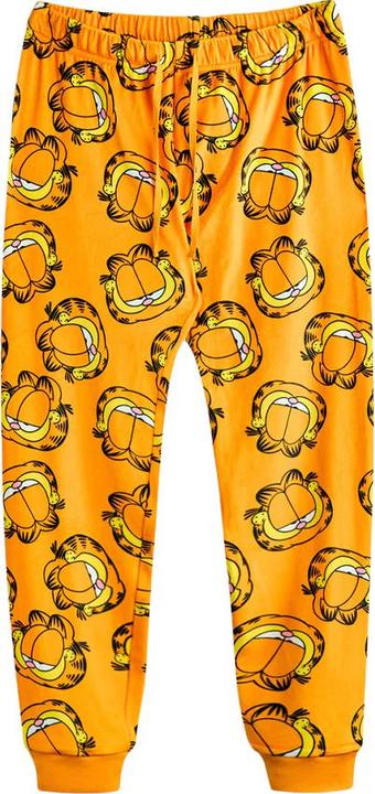 Actual product image Garfield Womens/Ladies Big Face Fleece Long-Sleeved Long Pyjama Set (L)