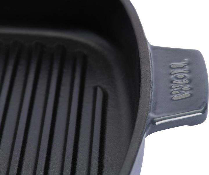 Produktbild Woll Grillpfanne Iron mit Steakpresse Carbon Grey (24 cm, Grillpfanne, Gusseisen)